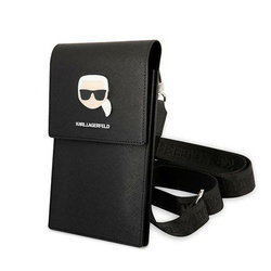 KARL LAGERFELD TOREBKA KLWBSAKHPK CZARNY/BLACK METAL KARL HEAD