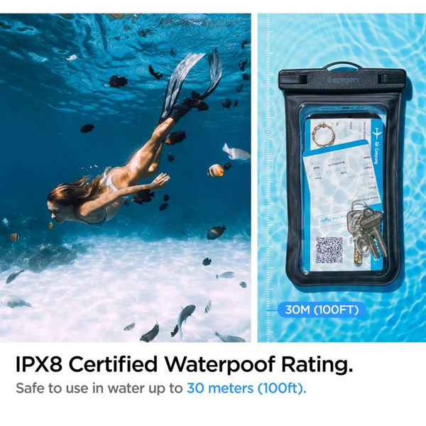 Spigen Spigen Aqua Shield A601 case waterproof IPX8 - black 2 pcs.