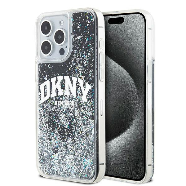DKNY DKHCP15XLBNAEK iPhone 15 Pro Max6.7" czarny/black hardcase Liquid Glitter Big Logo