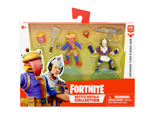 FORTNITE – ZESTAW DWÓCH FIGUREK Z AKCESORIAMI BATTLE ROYALE COLLECTION 13X18CM