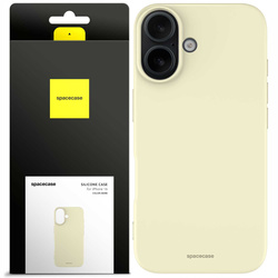 Spacecase Etui Silicone Case iPhone 16 bone