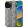 DKNY DKHMP14LPCPVSLE iPhone 14 Pro6.1" beżowy/beige hardcase Leather Checkered Mono Pattern MagSafe