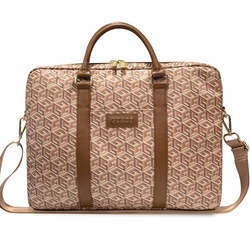 Guess Torba GUCB15HGCFSEW 16"brązowy/brown GCube Stripes