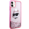 KARL LAGERFELD KLHCN61LNCHCP IPHONE 11/ XR PINK/ PINK HARDCASE GLITTER CHAPETTE HEAD