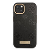 Guess GUHMP13MSAPSTK iPhone 13 / 14 / 15 6.1" czarny/black hardcase Peony Logo Plate MagSafe