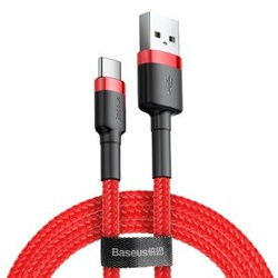 Baseus kabel Cafule USB - USB-C 0,5 m 3A czerwony