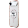 Etui Karl Lagerfeld IML Choupette Sketch Logo MagSafe do iPhone Air różowy