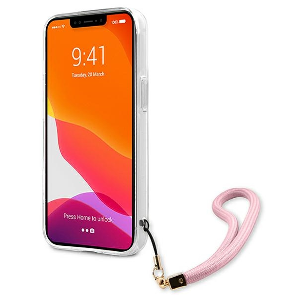 Guess GUHCP13XKCABPI iPhone 13 Pro Max6,7" różowy/pink hardcase Camo Strap Collection