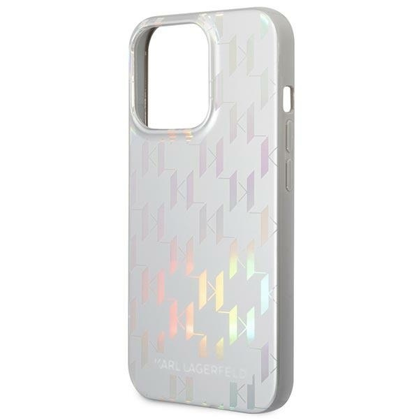 KARL LAGERFELD KLHCP14XLGMMSV3 IPHONE 14 PRO MAX 6,7" HARDCASE SREBRNY/SILVER MONOGRAM IRIDESCENT