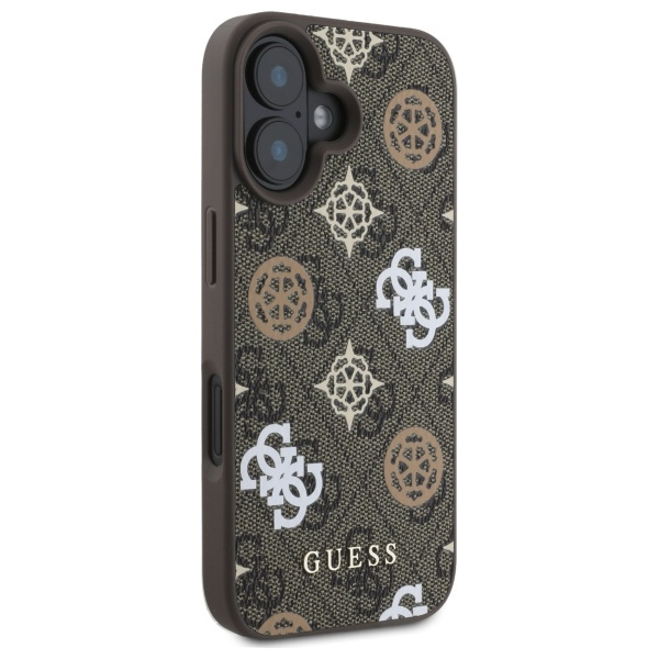 Guess GUHMP16SP4RPSW iPhone 16 6.1" brązowy/brown hardcase 4G Printed Stripes MagSafe