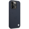 Case BMW BMHMP14LSILNA iPhone 14 Pro 6.1" navy blue/navy Silicone Metal Logo MagSafe