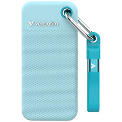 Dysk Zewnętrzny Verbatim Pocket SSD 1TB USB-C 3.2 gen.2 czarny-polarny niebieski 32324