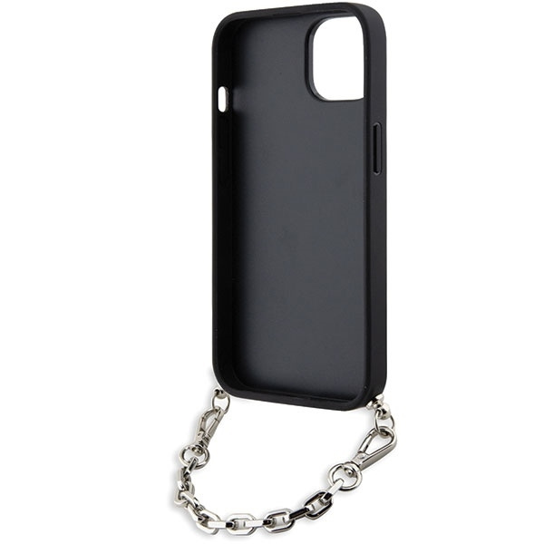 Etui Karl Lagerfeld Saffiano Monogram Chain na iPhone 14 - czarne
