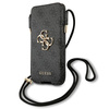 Guess Torebka na telefon GUHCP12M4GPSGR6,1" szary/grey 4G Metal Logo