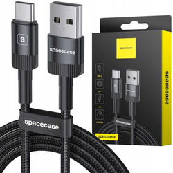 Spacecase Kabel USB-C Cable 2M 2.4A black