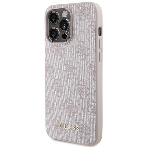 GUESS GUHCP15XG4GFPI IPHONE 15 PRO MAX 6.7 "PINK/PINK HARD CASE 4G METAL GOLD LOGO