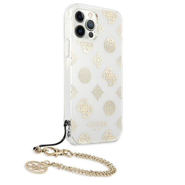 Guess GUHCP12LKSPEGO iPhone 12 Pro Max6,7" złoty/gold hardcase Peony Chain Collection