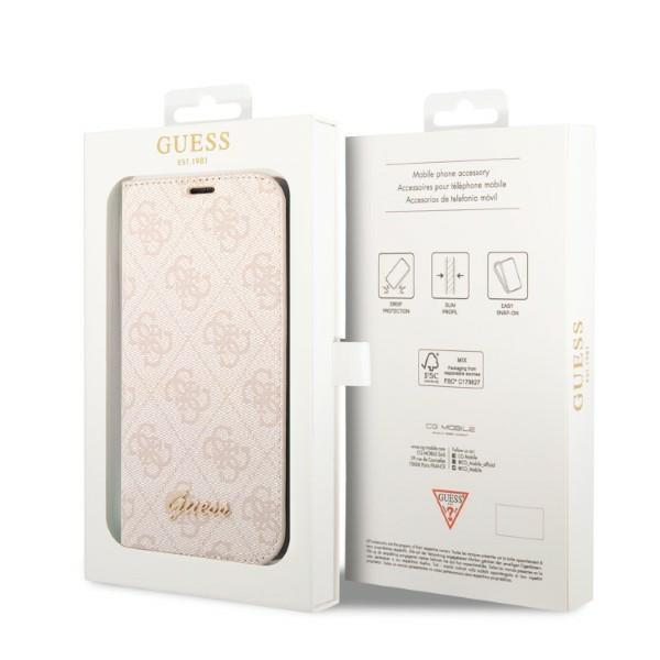 Guess GUBKP14SHG4SHP iPhone 14 / 15 / 136.1" różowy/pink book 4G Vintage Gold Logo