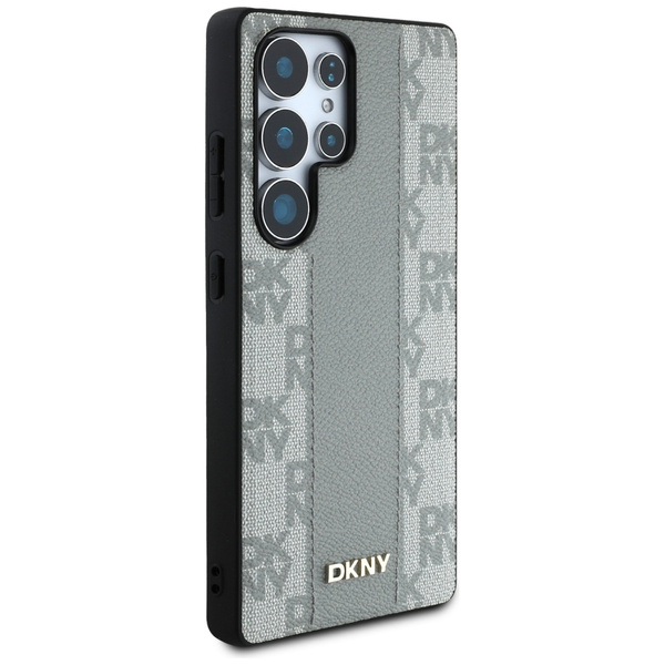 Etui DKNY Leather Checkered Pattern      MagSafe do Samsung Galaxy S25 Ultra taupe
