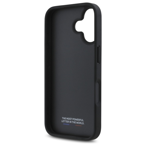BMW BMHCP16S23PUPVK iPhone 16 6.1" czarny/black hardcase M Perforated Tricolor Detail Line