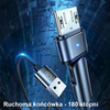 USAMS Kabel pleciony obrotowy U60 2AmicroUSB czarny/black 1m SJ478USB01 (US-SJ478)