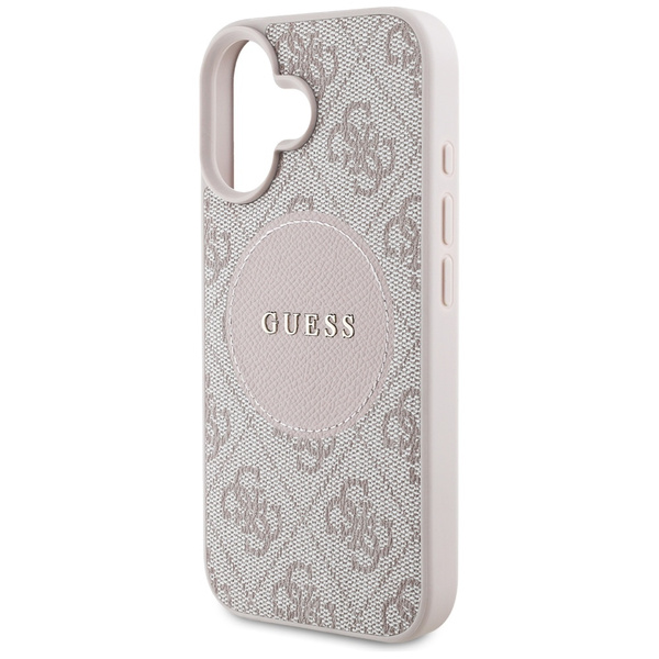 Etui Guess 4G Circle Classic Logo        MagSafe do iPhone 16 różowy