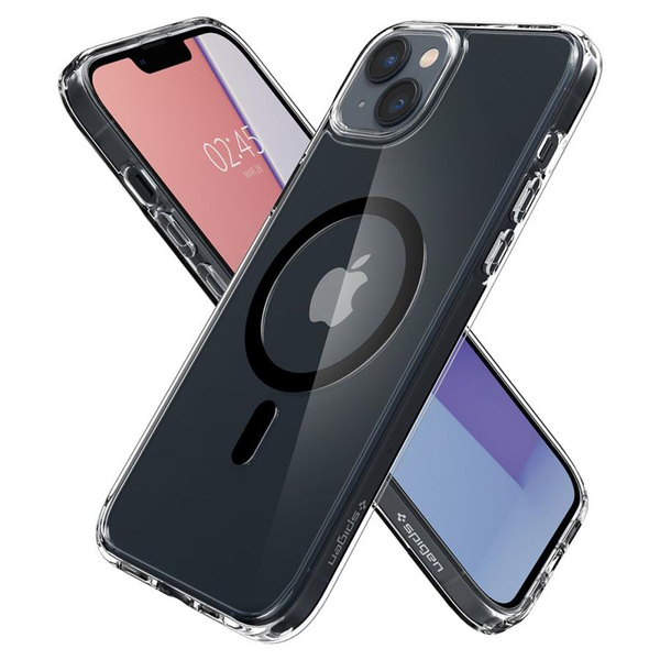 Etui Spigen Ultra Hybrid Mag z MagSafe na iPhone 14 Plus - przezroczysto-czarne