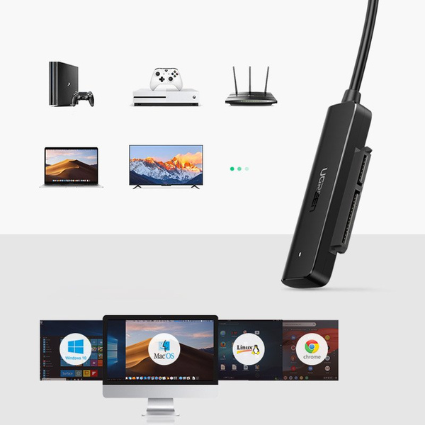 UGREEN ADAPTER 2.5 &#39;&#39; SATA III 3.0 HDD SSD - USB 3.2 GEN 1 (SUPERSPEED USB 5 GBPS) BLACK (70609 CM321)