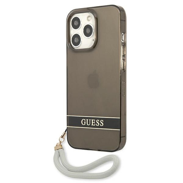 Guess GUHCP13LHTSGSK iPhone 13 Pro / 136,1" czarny/black hardcase Translucent Stap