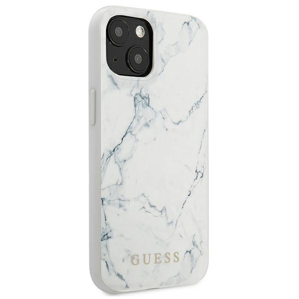 Guess GUHCP13MPCUMAWH iPhone 13 / 14 /15 6.1" biały/white hardcase Marble