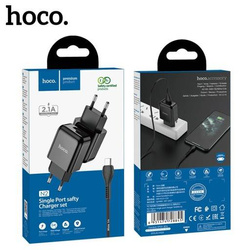 ŁADOWARKA SIECIOWA N2 HOCO 2.1A 1X USB WTYCZKA + KABEL MICRO USB ZESTAW CZARNY