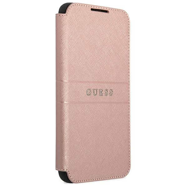 Guess GUBKS22MPSASBPI S22+ S906różowy/pink book Saffiano Stripes