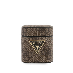Guess GUACA2VSATML4GB AirPods 1/2 cover brązowy/brown 4G Collection