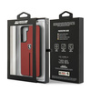 Etui Ferrari Off Track Leather Nylon Stripe na Samsung Galaxy S21 - czerwone