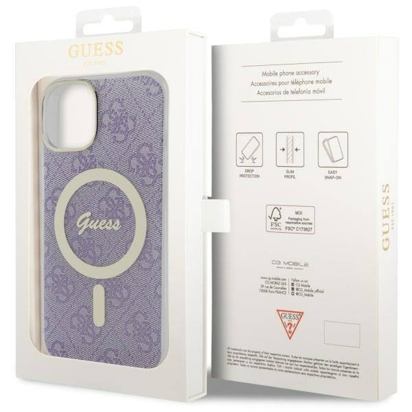 Guess GUHMP14MH4STU iPhone 14 Plus/ 15 Plus 6.7" purpurowy/purple hardcase 4G MagSafe
