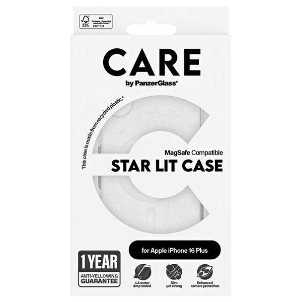 CARE by PanzerGlass Flagship Star Lit Case iPhone 16 Plus 6,7" biały/white MagSafe 1343