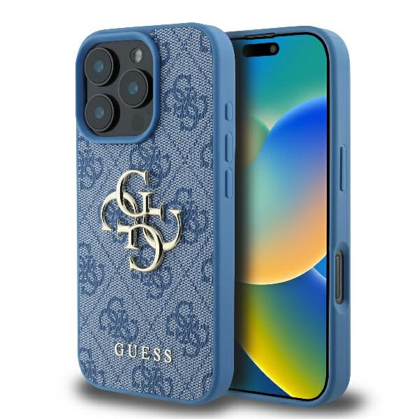 Guess GUHCP16L4GMGBL iPhone 16 Pro6.3" niebieski/blue hardcase 4G Big Logo