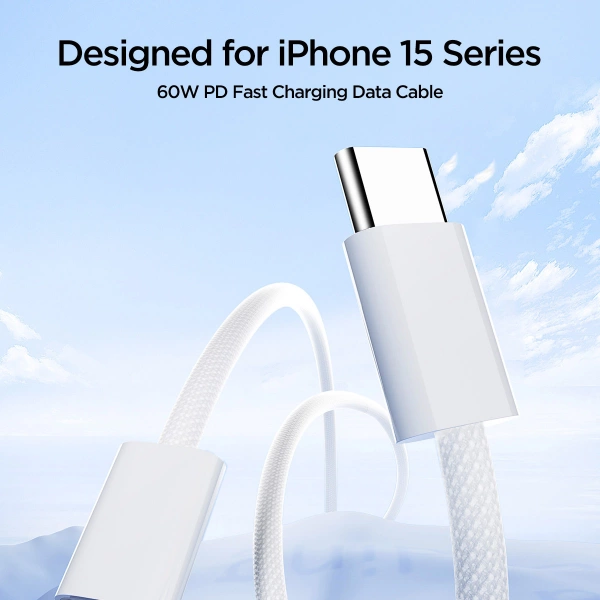 Kabel Joyroom Ben Series S-A45 USB-C / USB-C 60W 1 m - biały