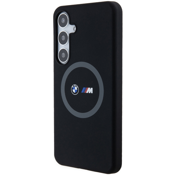 Etui BMW M Silicone Printed Ring MagSafe na Samsung Galaxy S24+ - czarne
