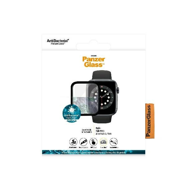 PanzerGlass Curved Apple Watch 4/5/6/SE44mm Antibacterial czarny/black