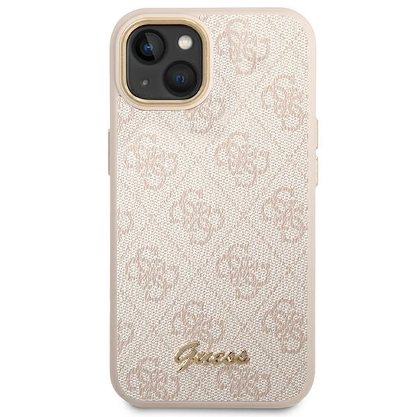 Guess GUHCP14MHG4SHP iPhone 14 Plus/ 15 Plus 6.7" różowy/pink hard case 4G Vintage Gold Logo