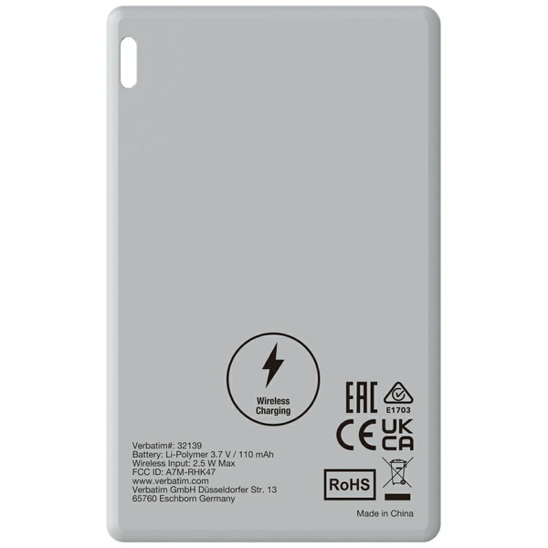 Verbatim My Finder Card Bluetooth        srebrny/silver - urządzenie do śledzenia MYFCR-01S 32139