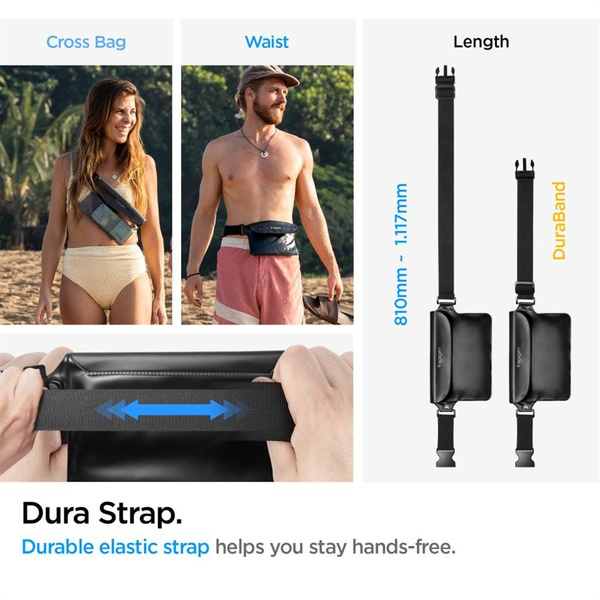 Torba Spigen Aqua Shield A620 wodoodporna biodrowa IPX8 - czarna