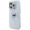 Karl Lagerfeld KLHMP15XHLSCHH iPhone 15   Pro Max 6.7" biały/white hardcase IML Metal Choupette Head MagSafe