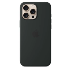 APPLE SILICONE CASE MYYT3ZM/A IPHONE 16 PRO MAX BLACK ORYGINALNA PLOMBA