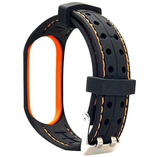 Beline pasek Mi Band 6/5 Smart czarno-pomarańczowy black/orange