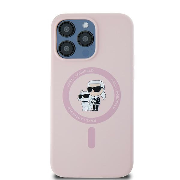 KARL LAGERFELD KLHMP15LSCMKCRHP IPHONE 15 PRO 6.1" RÓŻOWY/PINK HARDCASE SILICONE KARL & CHOUPETTE MAGSAFE