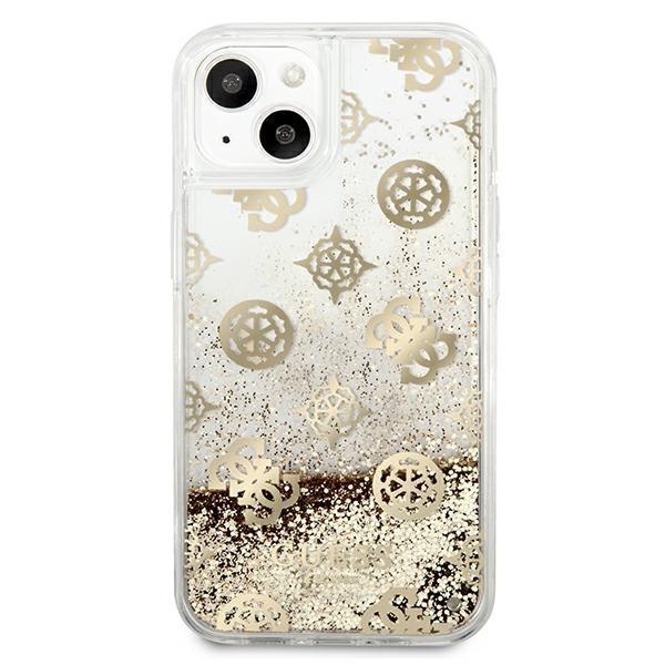 Guess GUHCP13SLGPEGO iPhone 13 mini 5,4"złoty/gold hardcase Peony Liquid Glitter