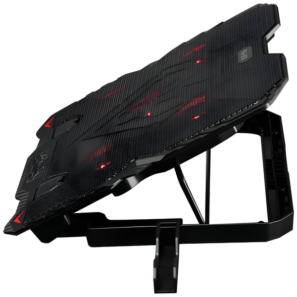 XTRIKE ME Podstawka chłodząca pod laptopa z wbudowanym uchwytem na telefon FN-813 czarny/black