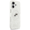 Etui Karl Lagerfeld IML Glitter Karl &   Choupette Heads Logo MagSafe do iPhone 17 szary